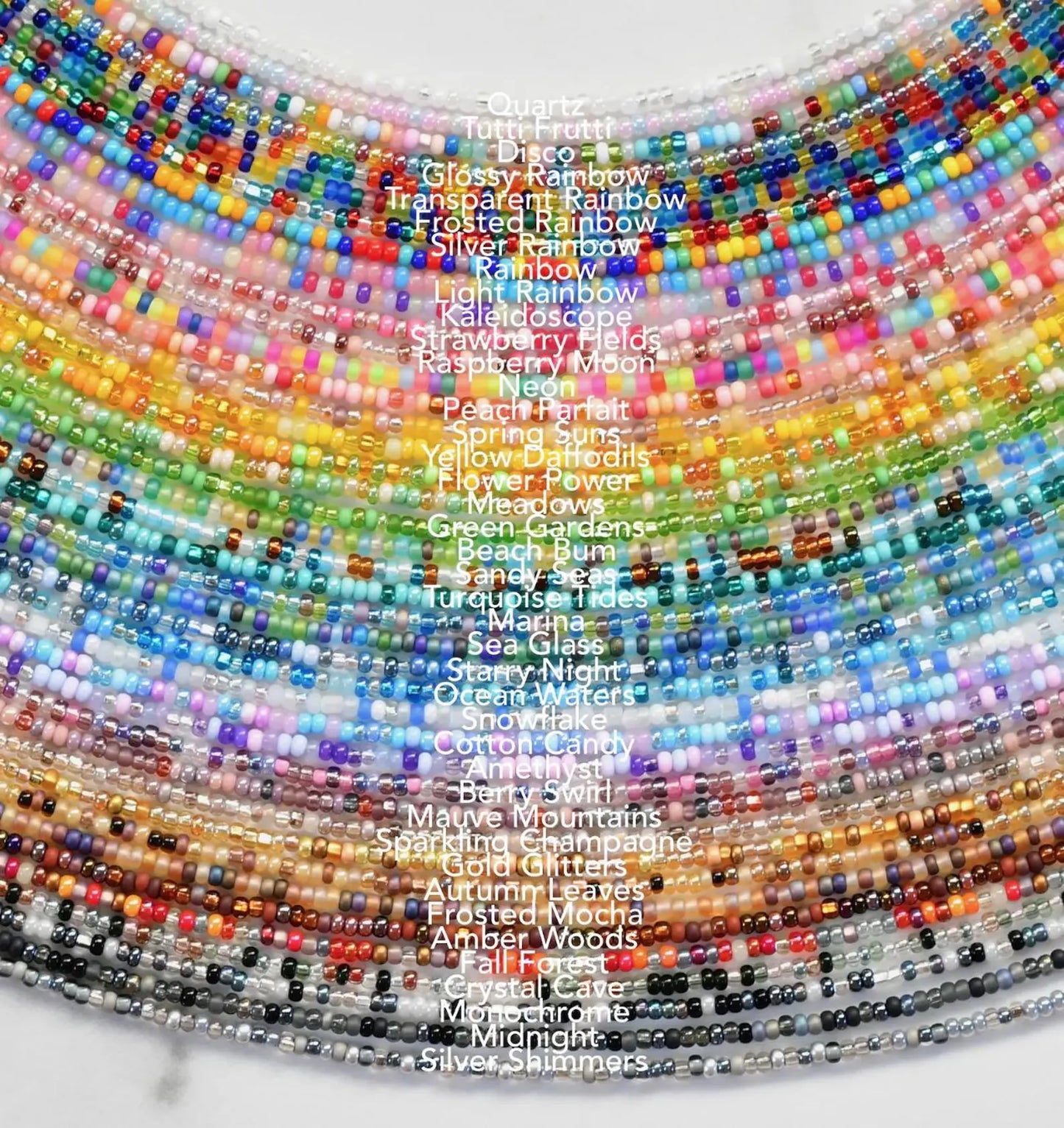 Ocean Coast Tiny Seed Bead Necklace