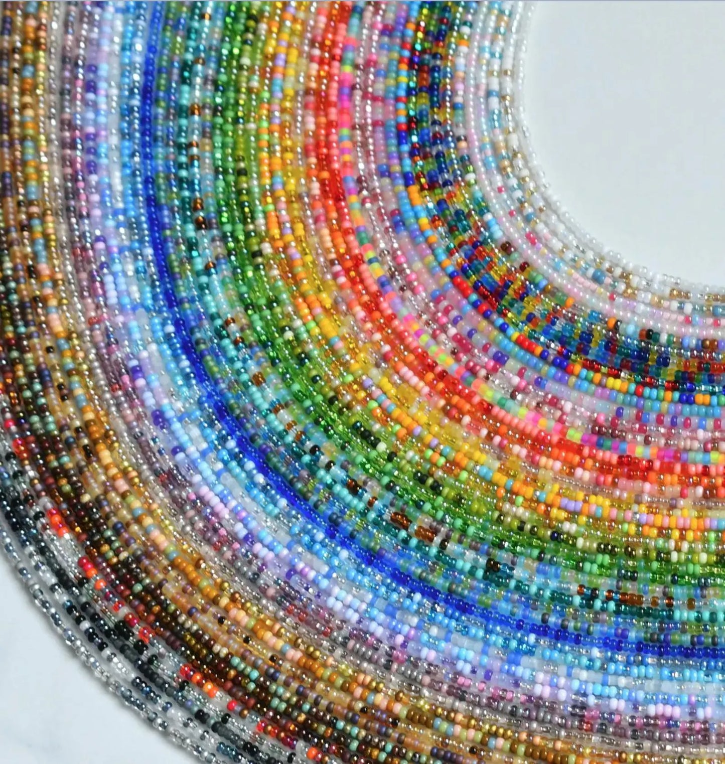 Ocean Coast Tiny Seed Bead Necklace