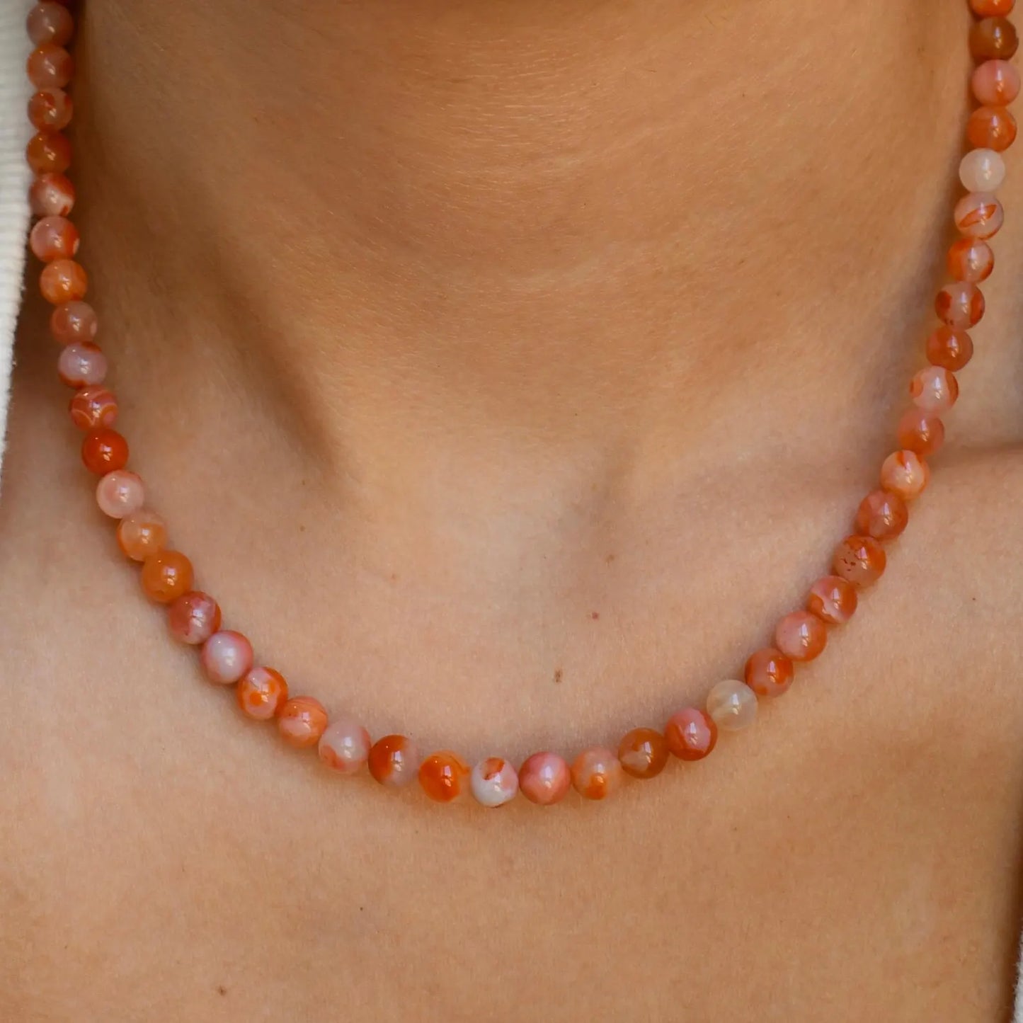 Nanhong Agate Gemstone Necklace