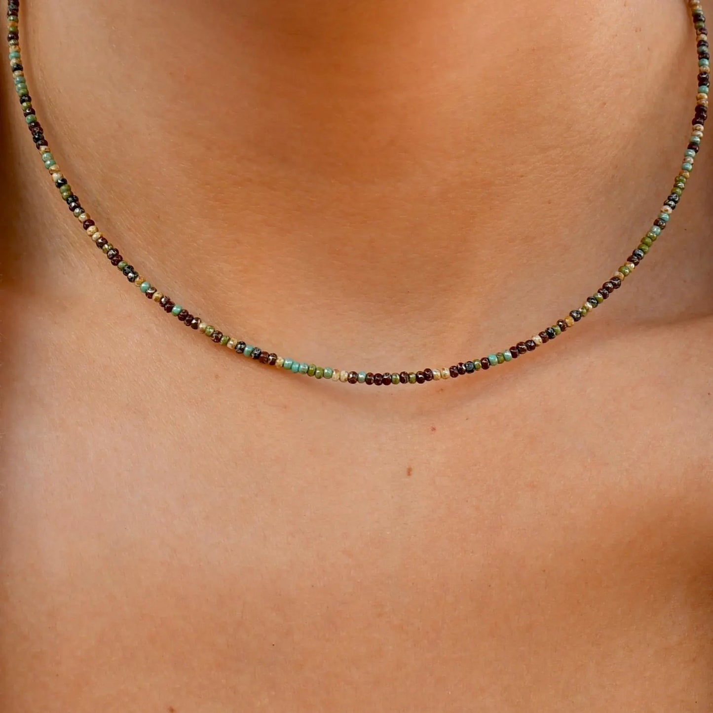 Mountain River Tiny Seed Bead Necklace