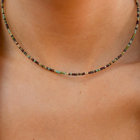 Mountain River Tiny Seed Bead Necklace
