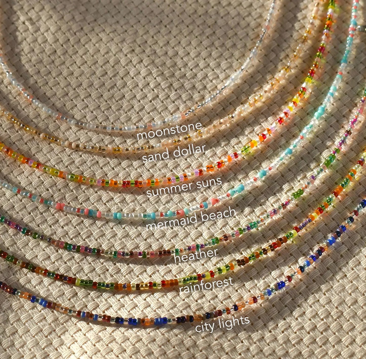 Sand Dollar Tiny Seed Bead Necklace