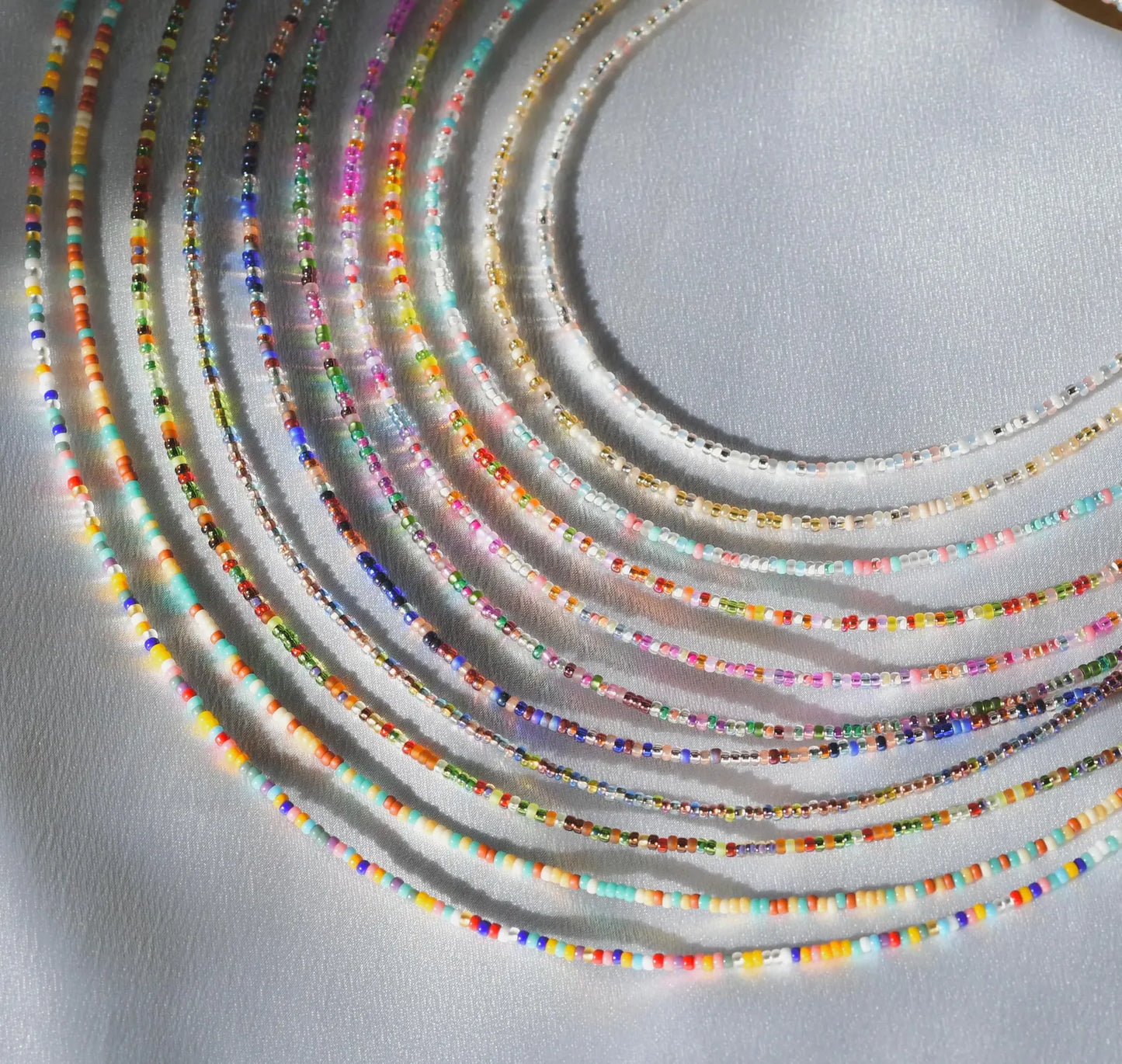 Sand Dollar Tiny Seed Bead Necklace