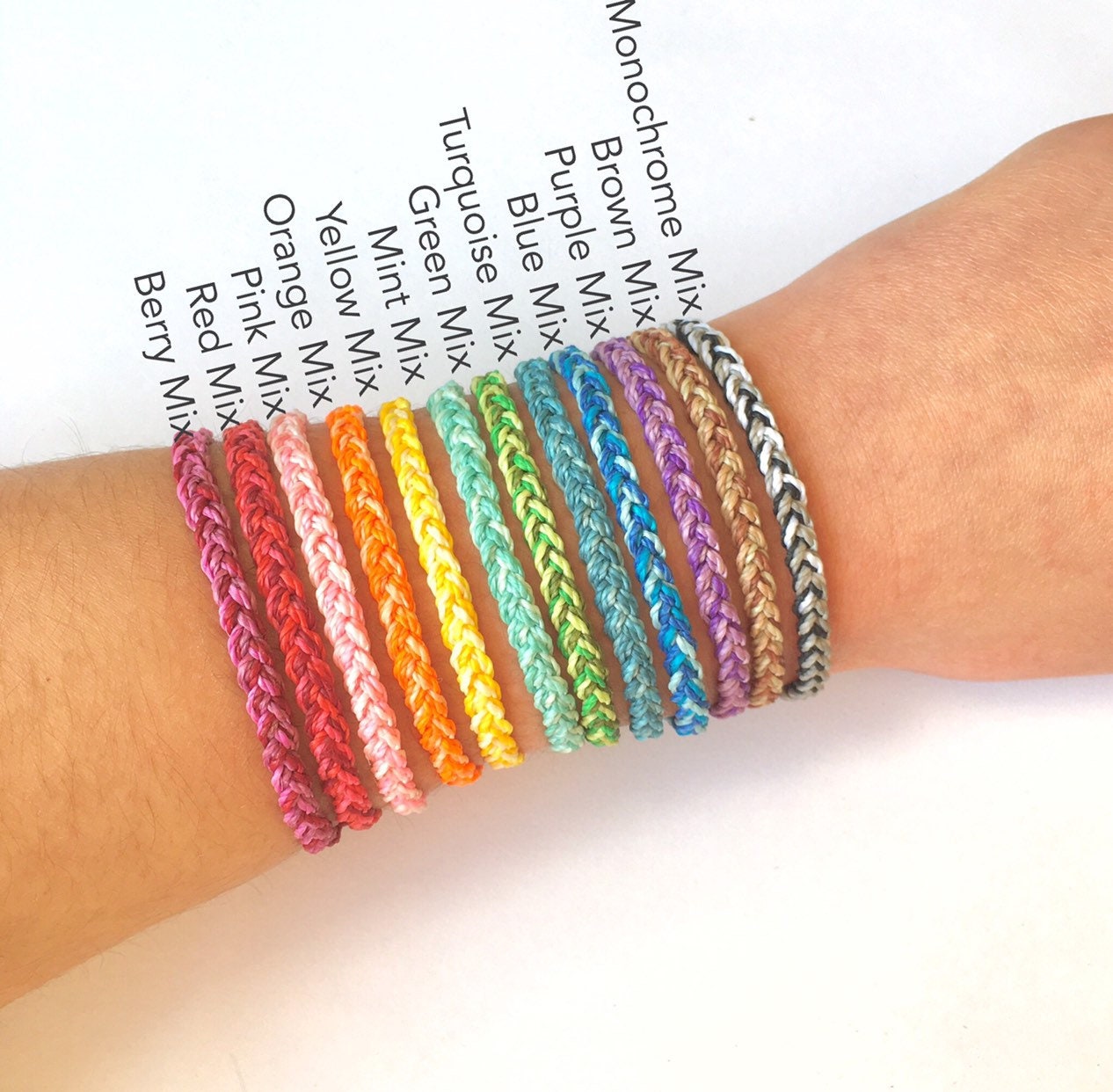 Multicolor Braided String Bracelet/Anklet