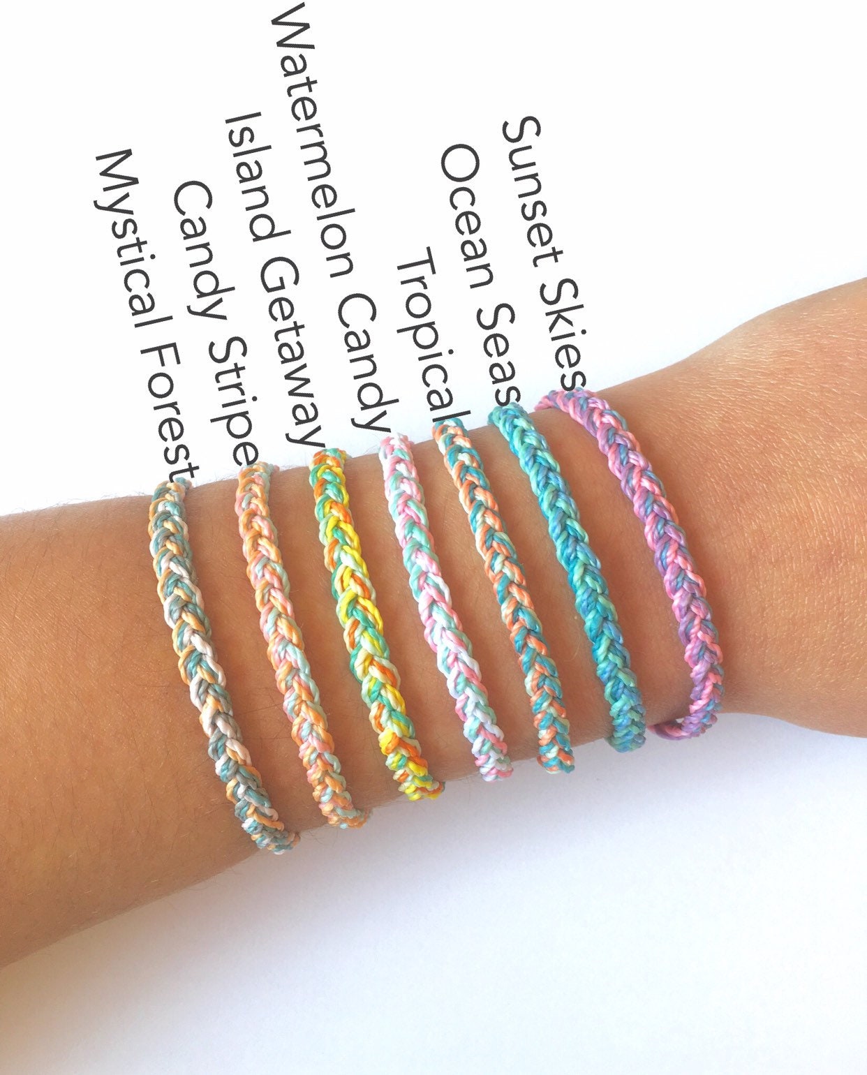 Multicolor Braided String Bracelet/Anklet