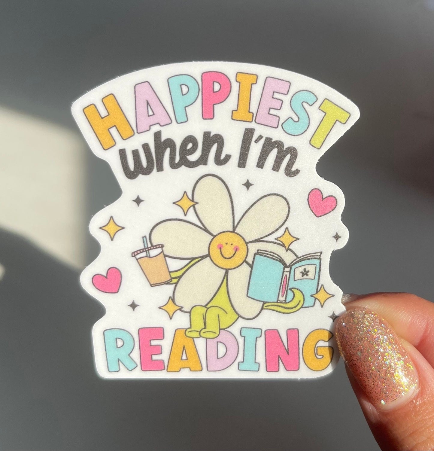 Happiest When I’m Reading Sticker