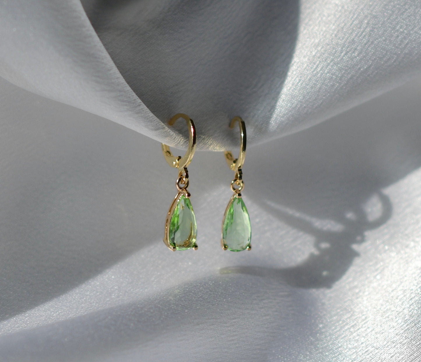 Green Crystal Earrings