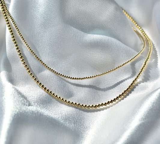 Gold Filled Beaded Necklace